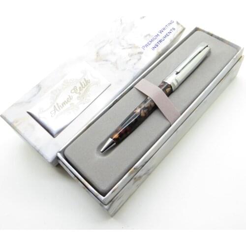 Wings Marble T93 Pearlescent Chrome Ballpoint Pen | İsme Special Pen | Gift Pen