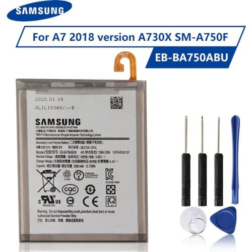 Original Samsung Battery EB-BA750ABU For Samsung Galaxy For 2018 version A7 SM-A730x A730x SM-A750F A10 3300mAh