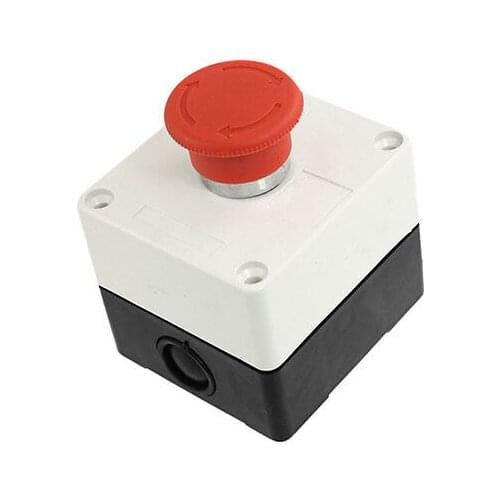 AC 240V 3A Normal Closed Red Self Locking Emergency Push Button Switch Switching