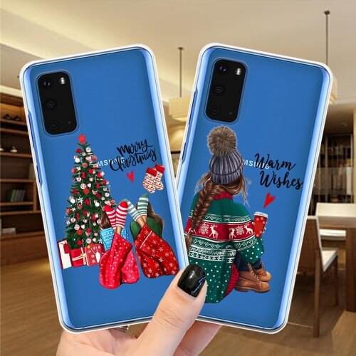 Merry Christmas Girl Boss Soft Silicone Case Cover For Samsung S10 S20 Plus Ultra 5G S10E S8 S9 Plus Note 20 Ultra Note 10 Pro