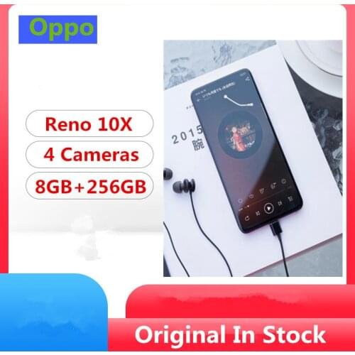 DHL Fast Delivery Oppo Reno 10x zoom Cell Phone Snapdragon 855 6.6" IPS 2340X1080 8GB RAM 256GB ROM 48.0MP Slide Camera NFC