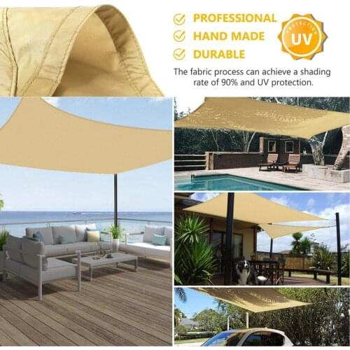 Sun Shade Sail, Rectangle 6.5 X 10Inch Sunshades Canopy, Sunrays Block Awning For Patio, Carport, Backyard, Garden, Sand