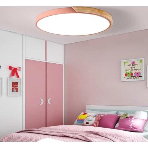Nordic Modern Simple LED Ceiling Lamp Creative Super Thin Circular Lamp Living Room Bedroom Balcony Childrens Room Light AC220V
