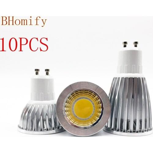 Super Bright GU10 E27 GU5.3 Bulbs Light Dimmable Led Warm/White 85-265V 6W 9W 12W GU10 COB LED lamp light GU10 led Spotlight
