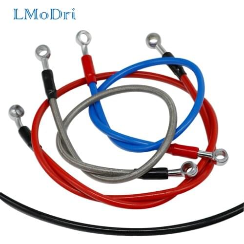 LMoDri Universal Motorcycle Brake Oil Hose Line Clutch Pipe Hydraulic Reinforced Stainless Steel Braided For ATV Dirt Pit Bike