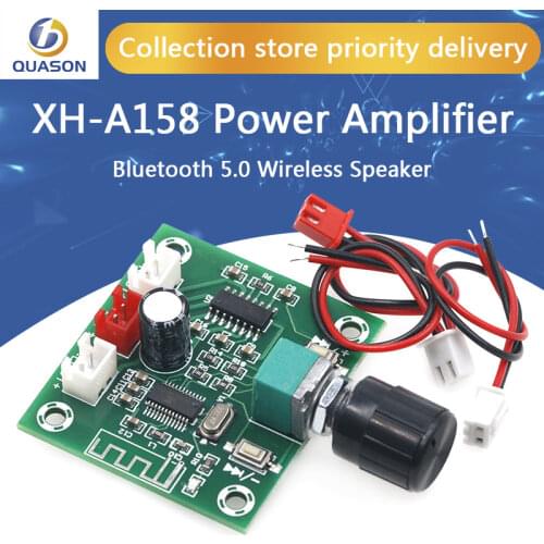 XH-A158 ultra clear Bluetooth 5.0 power amplifier board pam8403 small power DIY wireless speaker amplifier board 5W*2