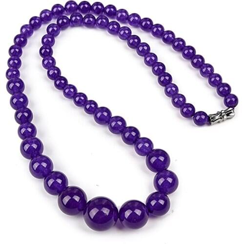 Purple jewelry Jasper Necklace customized for women female jewelry gifts round jasper making women gifts jewelry gem
