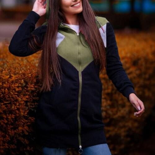 Winter thin Long sleeve Sweatshirts Ladies zipper Thicken Pullover Comfy Workout Sports Hoodies Fashoin Splicing Coat Sudaderas