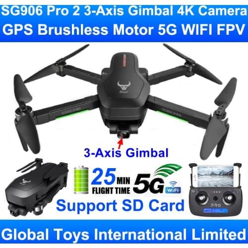 ZLRC Beast SG906 Pro 2 Brushless Motor GPS 5G WIFI FPV 3-Axis Gimbal Professional 4K Camera RC Drone Quadcopter Support SD Card