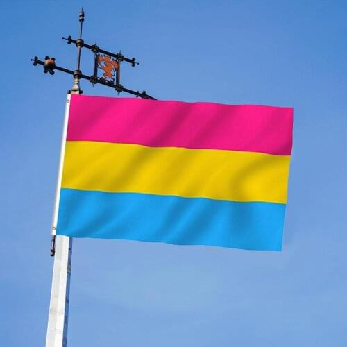 1 Pcs 90cm*150cm Colorful Rainbow Flag Polyester Large Gay Pride Flag With Brass Grommets Banner Hanging Friendly Flag