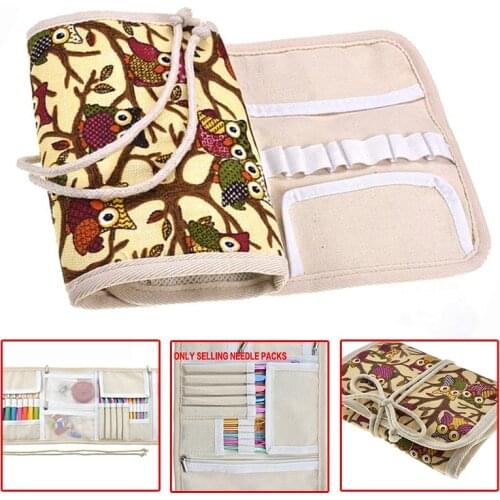 1Piece Knitting Crochet Hook Case Sewing Needle Storage Pouch Organizer Zipper Bag Crochet Storage Bag 190*140*15mm