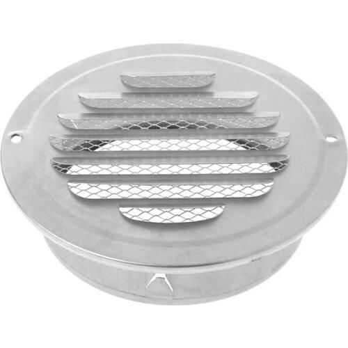 1pcs Round Ducting Ventilation Cap Stainless Steel Exterior Wall Air Vent Grille for Kitchen Smoke Exhaust Vent Cover Hardware