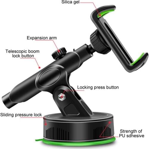 1 Pcs Universal 270 Rotation Car Phone Holder For 4-5.8 Inches Phones Car Mount For iPhone/SAMSUNG/Xiaomi/Huawei/Oneplus/LG