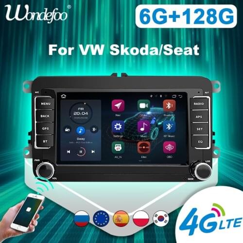 2 din Android 10 Car Radio Carplay For VW/Volkswagen/Golf/Polo/Tiguan/Passat/b7/Octavia Autoradio 2din Multimedia navigation GPS