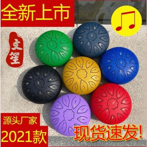 Handpan Drum 6 Inch 11 Tone Steel Tongue Drum Hand Pan Drum with Padded Drum Bag and A Pair of Mallets Huedrum Yoga Meditation