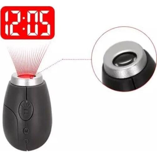 2018 New Digital Time Projection Clock Mini LED Night Light Projector Flashlight Keychain Clocks Easy To Carry High Quality SA60