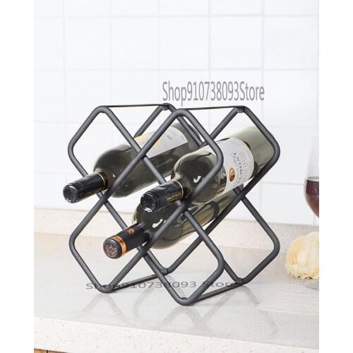 Red Wine Shelf Decoration Goblet Shelf Upside Down Household Wine Display Shelf Creative Modern Simple Lattice Shelf