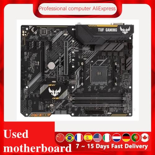 For ASUS TUF B450-PLUS GAMING Motherboard Socket AM4 DDR4 For AMD B450M B450 Original Desktop Mainboard Used Mainboard