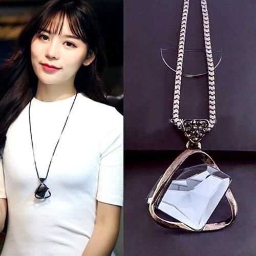 Pretty Elegant temperament diamond long sweater necklace ornaments free shipping
