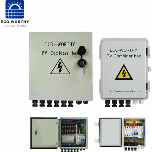 ECO-WORTHY Solar 4/6 Strings Combiner Box 40A/60A For Solar Panel System Off Grid Kit Home