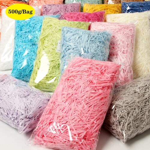 500g DIY Paper Raffia Confetti Wedding Party Birthday Christmas Gift Box Filling Material Gift Packaging Filling Material