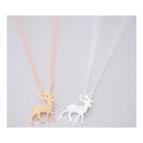 Daisies Dainty Women Tiny Lovely Deer Necklace & Pendants Simple Cute Gift Wedding For Girl Women collier