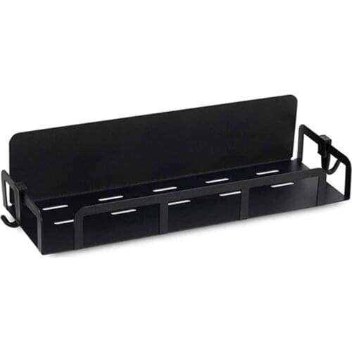 Magnetic Spice Rack Magnetic Refrigerator Shelf with 4 Hooks Rust-Proof Magnetic Shelf for Refrigerator Kitchen