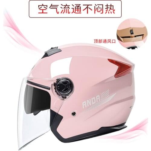 Motorcycle Half Helmets Open Face Moto Helmet Motociclo Cascos Para Moto Racing Vintage Helmets Double Lens Black