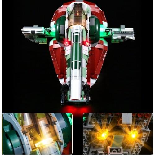 BrickBling Led Light Kit For 75312 Boba Fett Starship Collectible Model Toy (No Building Blocks)