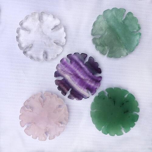 Natural Carving Quartz Crystal Snowflake Figurine Rose Quartz Snowflake Healing Crystal Stone Christmas Gifts Home Decoration