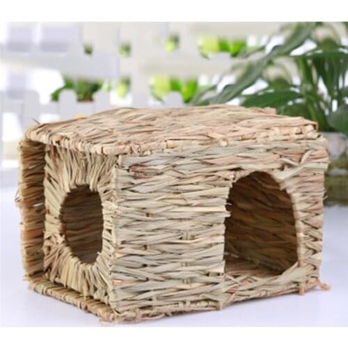 Nido de jaula de conejillo de indias plegable para mascotas, hecho a mano para morder juguete, para Animal PEQUEÑO, no tóxico