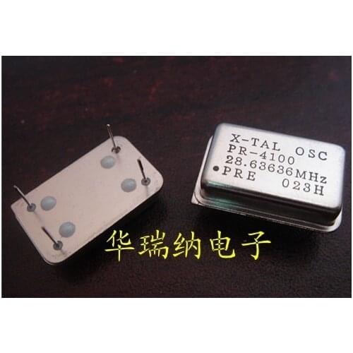 5pcs 100% new and orginal oscillator in-line active crystal oscillator OSC rectangular clock DIP-4 28.6363MHZ 28.636M