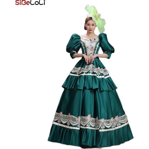New Arrival High-end Green Southern Belle Marie Antoinette Dresses Theater Costume