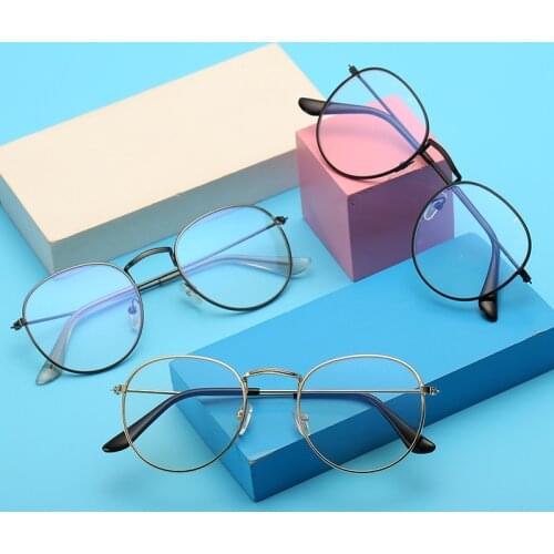 Retro personality flat glasses fashion trend glasses frame men and women can be equipped with glasses for myopia couple gifts