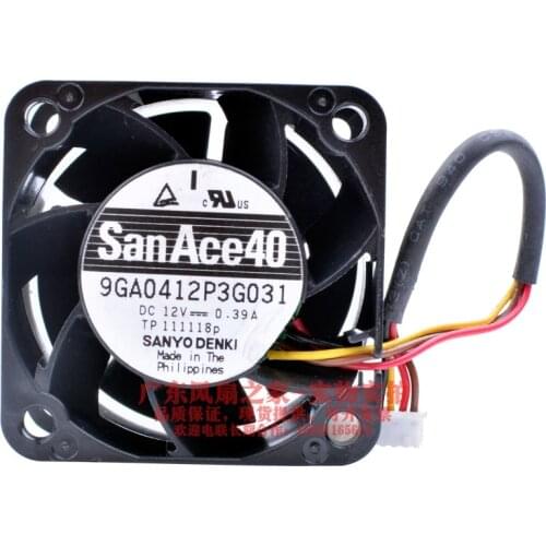 Sanyo Denki 9GA0412P3G031 Server Cooling Fan DC 12V 0.39A 40x40x28mm 4-wire