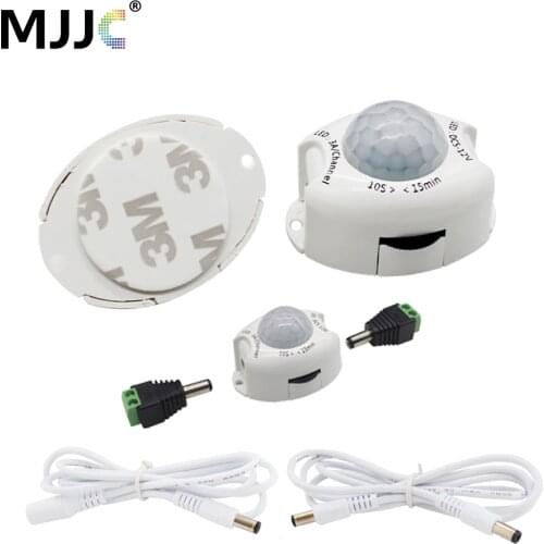 Motion Sensor Light Switch 5V 12V DC Movement Detector Activated Timer Automatic Switch ON OFF LED Strip Light PIR Motion Sensor