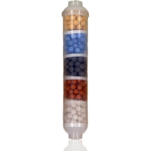 5 Stage Mineralizing Alkaline Maifan Stone Multistage Filter Cartridges Far Infrared Rays Filter PH/Calcium With 2Pcs Fittings