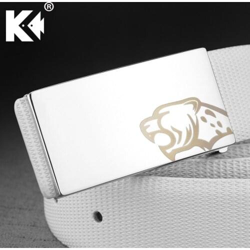 New Leopard personality leisure Smooth buckle designer men belts genuine leather luxury male Waist Strap cowskin ceinture homme