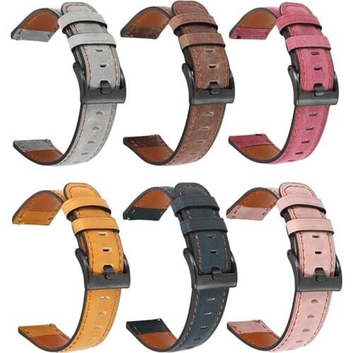 For Panerai Omega IWC Samsung Huawei GT Watchband Oil Wax Genuine Leather Strap Cowhide Bracelet Watch Accessories 20mm 22mm