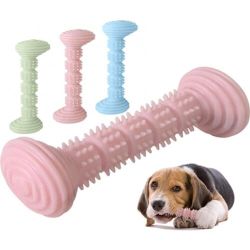 TPR Dog Biting-resistant Toothbrush Chewing Molar Teething Interactive Pet Toys