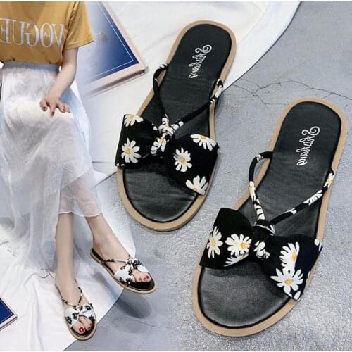 Luxury Designer Women Platform Sandals Shoes Bow 2021 Summer Sandals Slipper Indoor Outdoor Flip-flops Beach Shoes Female Slippe