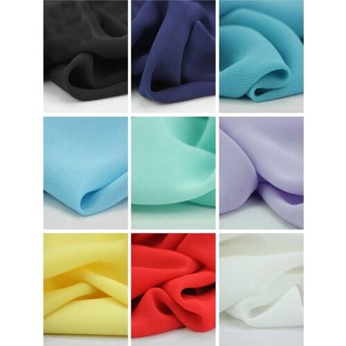 Chiffon Cloth Fabric Lining Summer Impermeable Drape Clothing Yarn Skirt Lining Black and White Gauze Cloth by the Meter