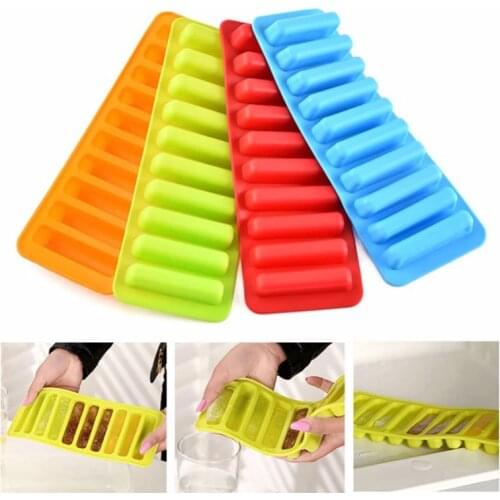 Creative Silicone Ice Cube Tray Mold Finger 10 Grid Chocolate Mold Tray For Water Bottle Ice Cream Pudding Maker Mold Bar Kitche