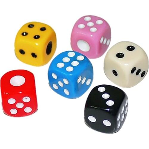 10 PCS Funny Dice 13mm Dice Gaming Dice Standard Six Sided Decider Game Dice