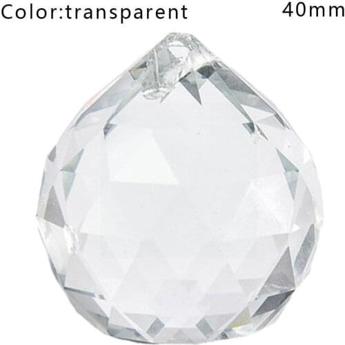 Glass Balls Decor Mixed Color Crystal Faceted Balls Home Prism Chandelier Accessories Balls Glass Decoration Hanging U7M9