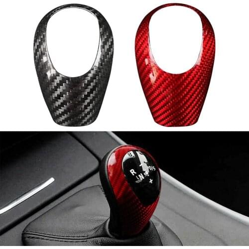 Carbon Fiber Interior Car Gear Shift Knob Cover Trim Decor For Bmw M Series M3 2009-2013 & M5 2005-2008 & M6 2006