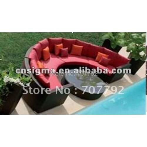 Poly rattan outdoor sofa set designs