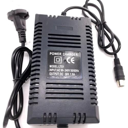 Wholesale EU Plug 36v charger smart electric scooter charger 36v lead acid gel battery charger 1.8A 36V RCA LOTUS OUTPUT