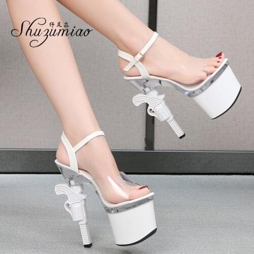 Sexy High Heel Women Shoes Clear Heels For Women Sandalia Transparent Shoes Women Summer New 2020 Strip Pole Dance Large Size 43