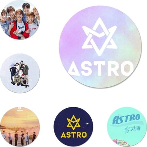 KPOP ASTRO Icons Pins Badge Decoration Brooches Metal Badges For Backpack Decoration 58mm